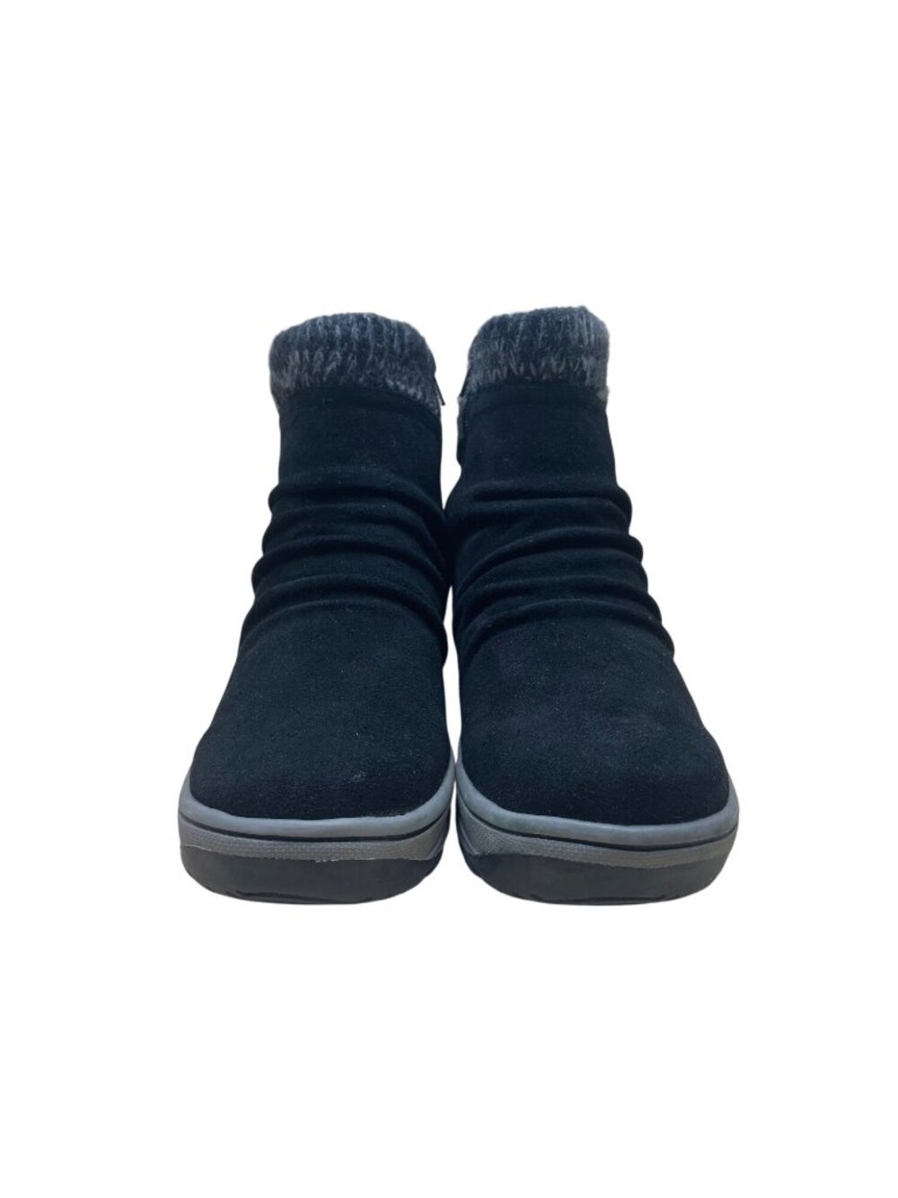 Baretraps Women’s Black Suede Knit Cuff  Waterproof Danna Ankle Boots Size 8.5M image 2